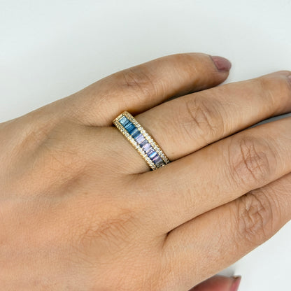 Cascading Shaded Zircon Ring