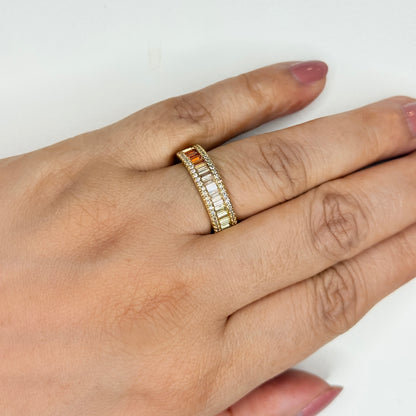 Cascading Shaded Zircon Ring