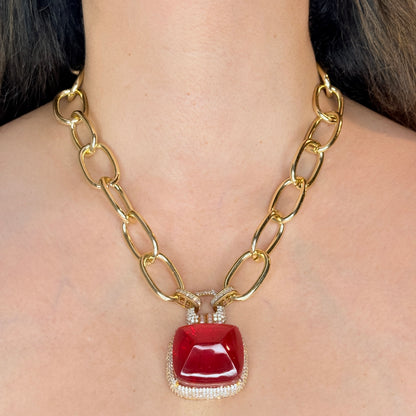 Chunky Chained Doublet Necklace