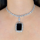 Midnight Sapphire Statement Necklace Set