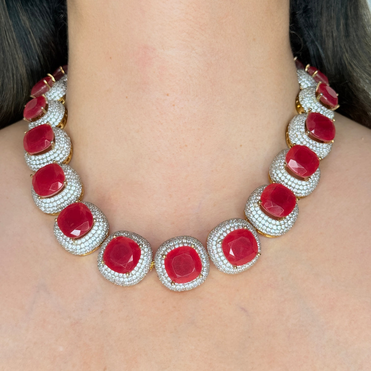 Chunky Doublet Necklace Set