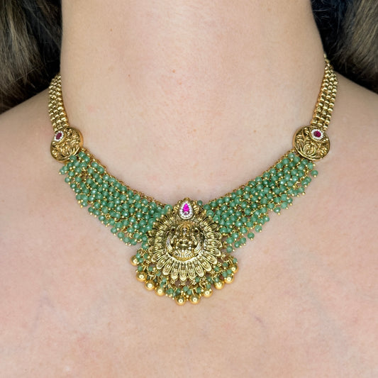 Temple Beaded Choker Necklace Set