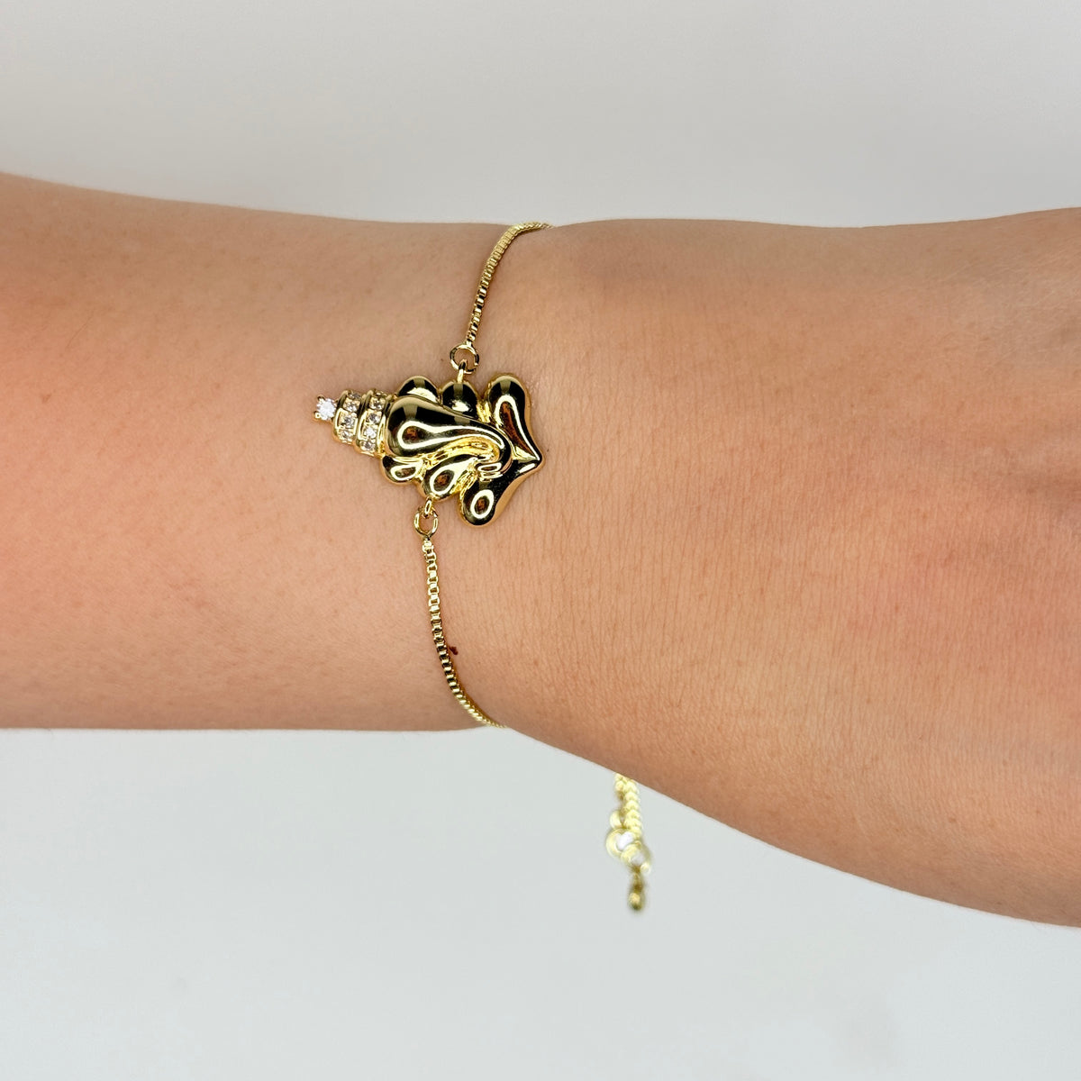 Gold Finish Lord Ganesha Bracelet