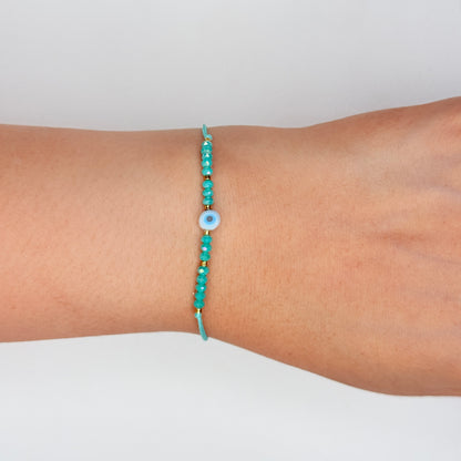 Blue Beaded Evil Eye Rakhi
