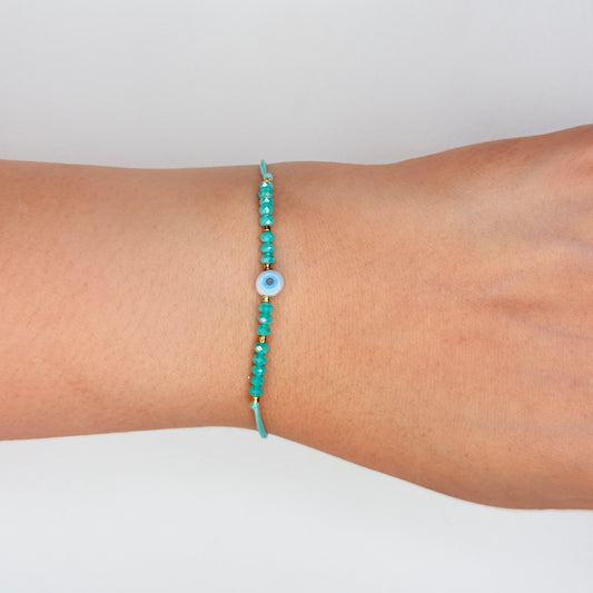 Blue Beaded Evil Eye Rakhi
