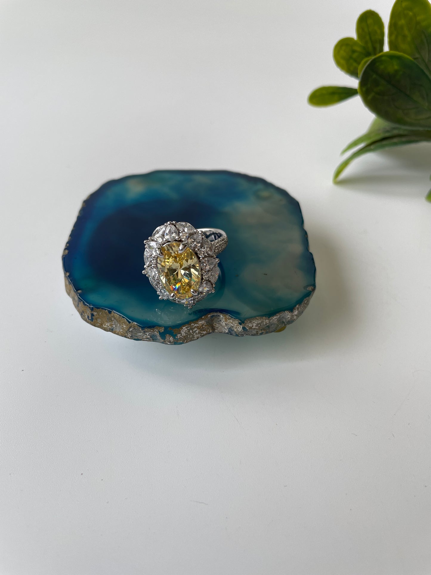 Chunky Colored Stone Zircon Ring