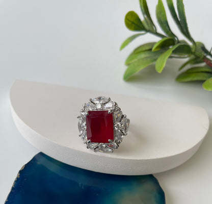 Colored Stone Zircon Ring