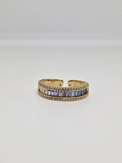 Cascading Shaded Zircon Ring