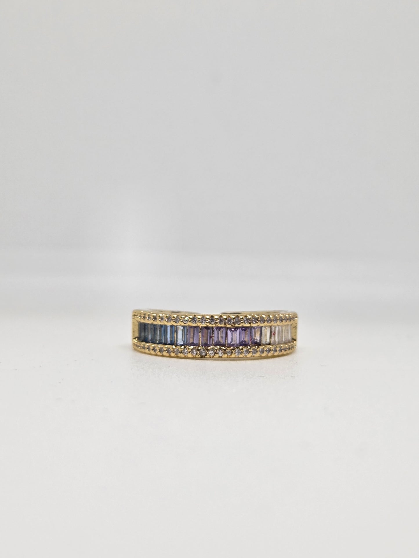Cascading Shaded Zircon Ring
