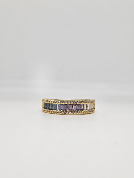 Cascading Shaded Zircon Ring