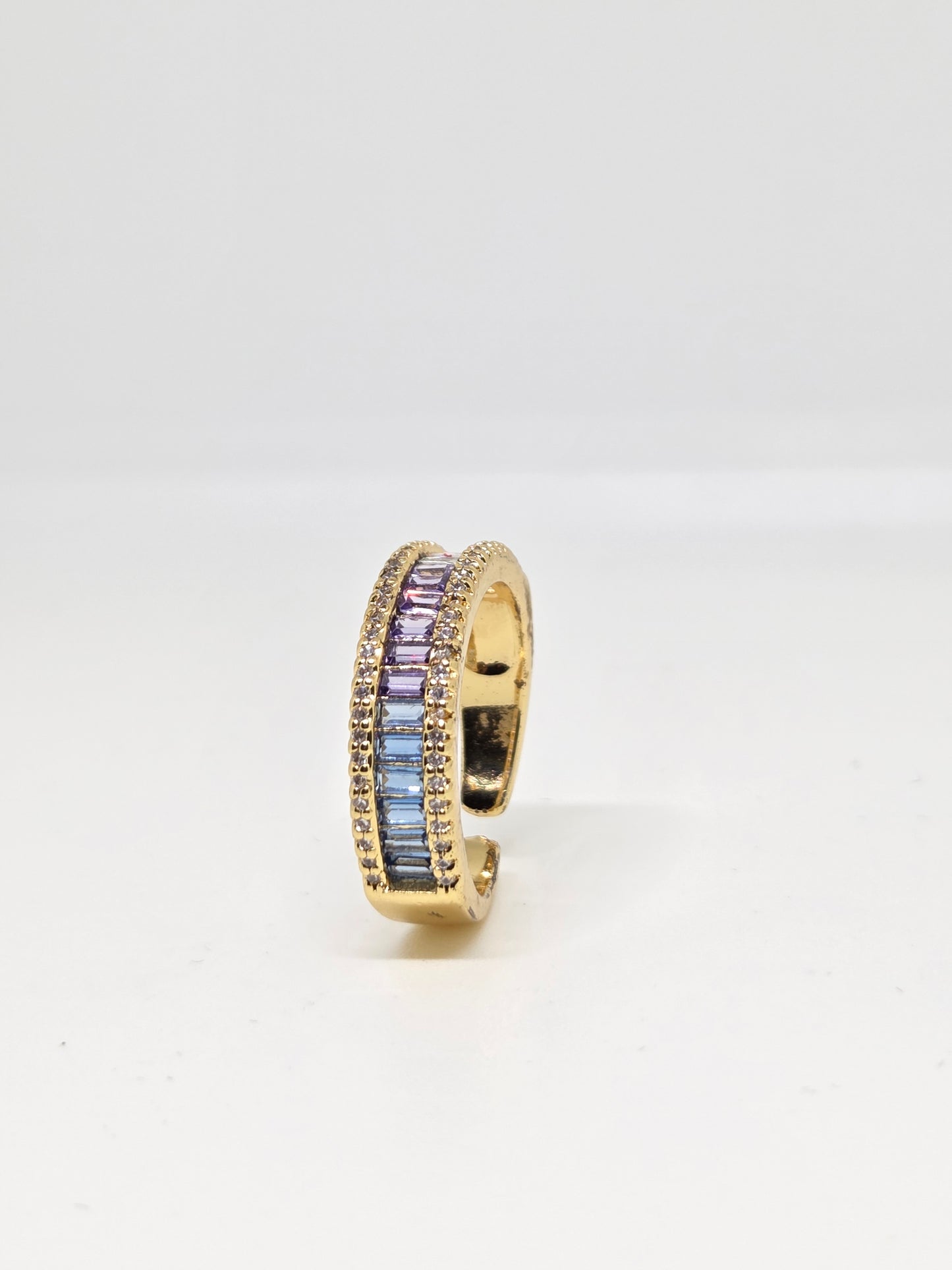 Cascading Shaded Zircon Ring