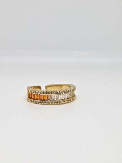 Cascading Shaded Zircon Ring