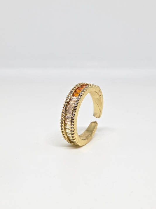 Cascading Shaded Zircon Ring