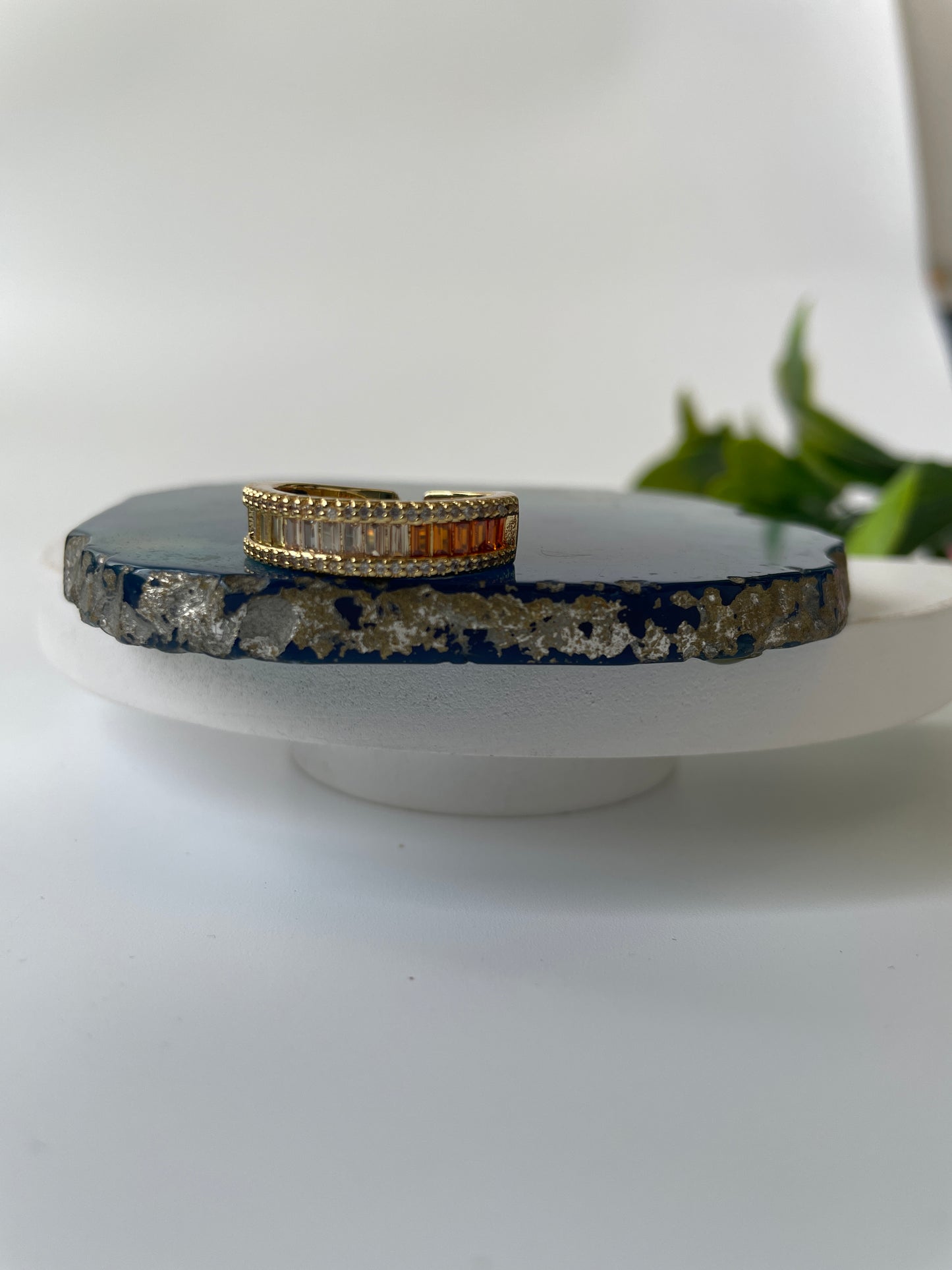 Cascading Shaded Zircon Ring