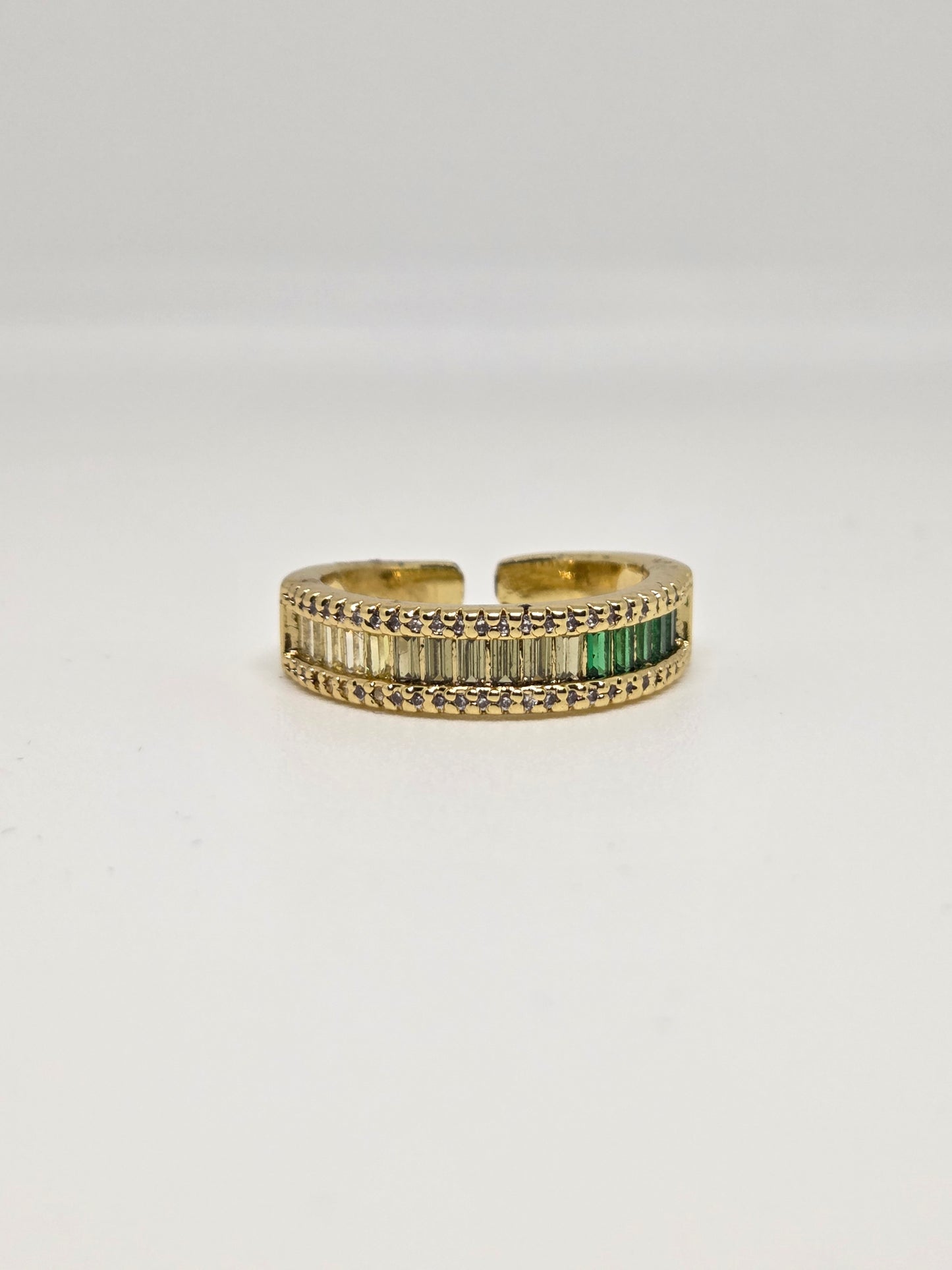 Cascading Shaded Zircon Ring