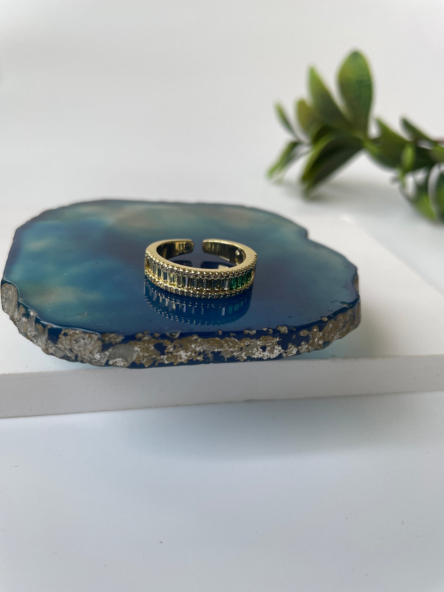Cascading Shaded Zircon Ring