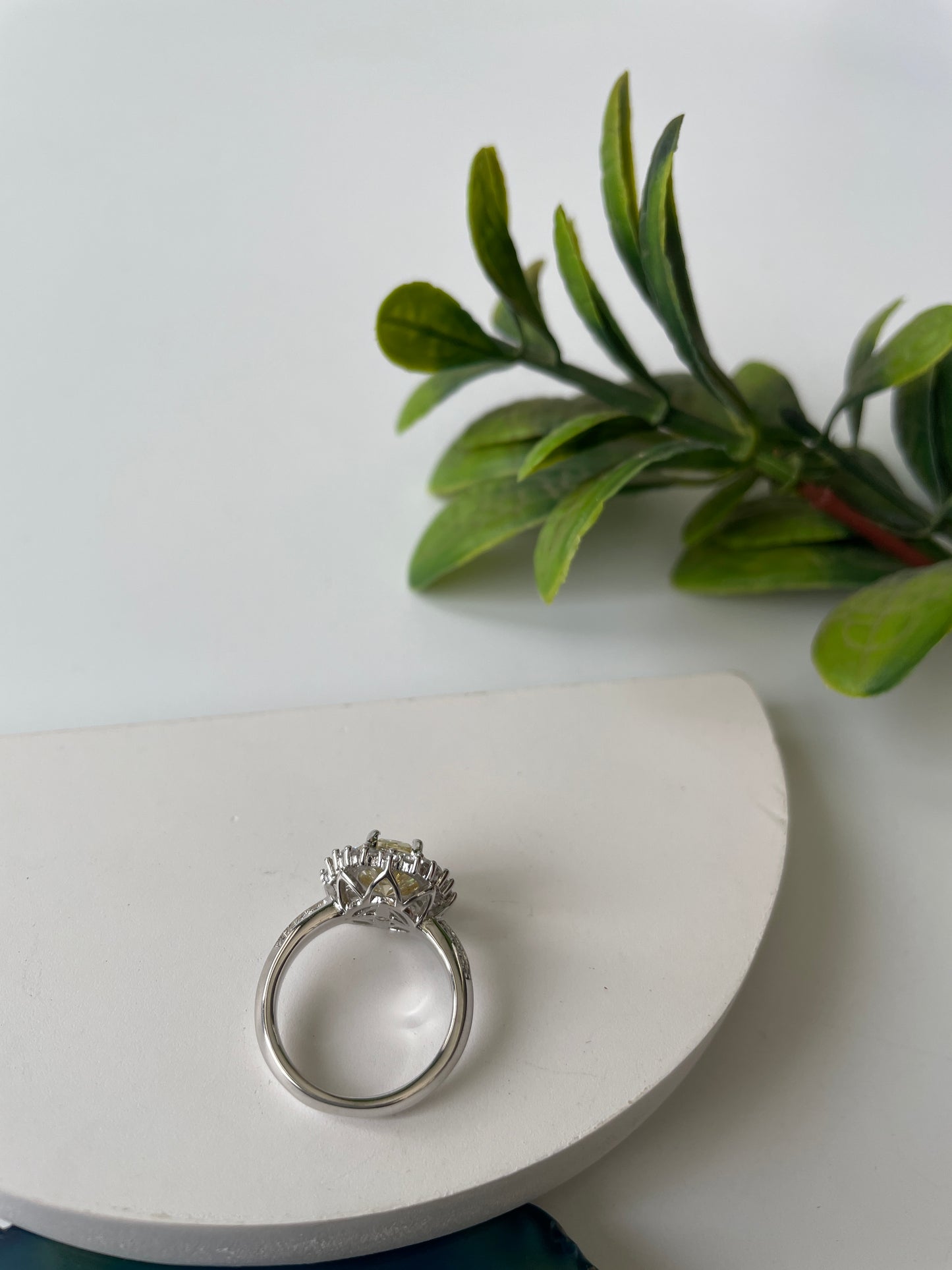 Yellow Zircon Solitaire Ring