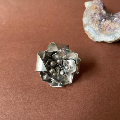 Oxidised Irregular Boohoo Ring