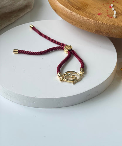 Gold Plated Rope Closure OM RakhiStudio6Jewels