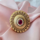 Ruby Jaal Temple Ring