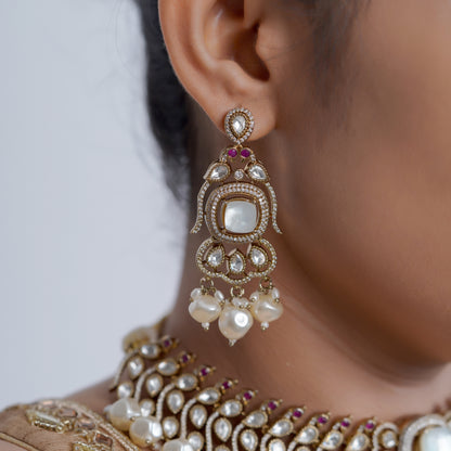 Pearl Polki Bridal Choker Set