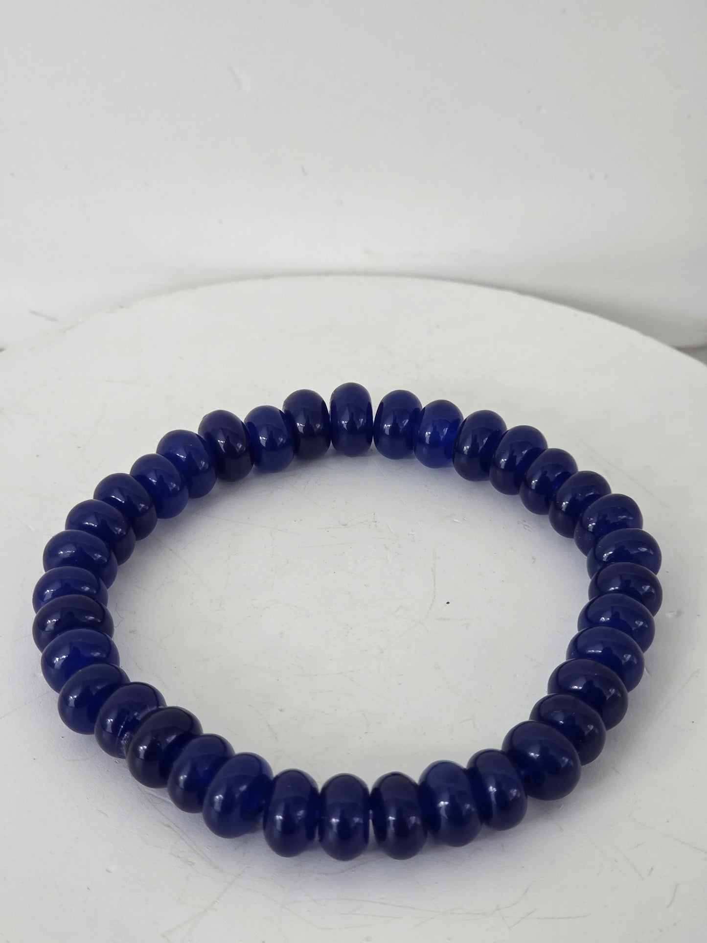 Deep Blue Beaded Bracelet