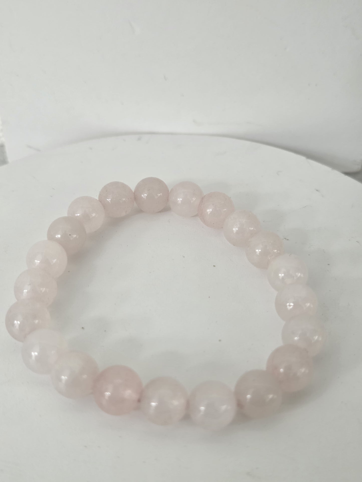 Soft Pink Beaded Quartz Bracelet