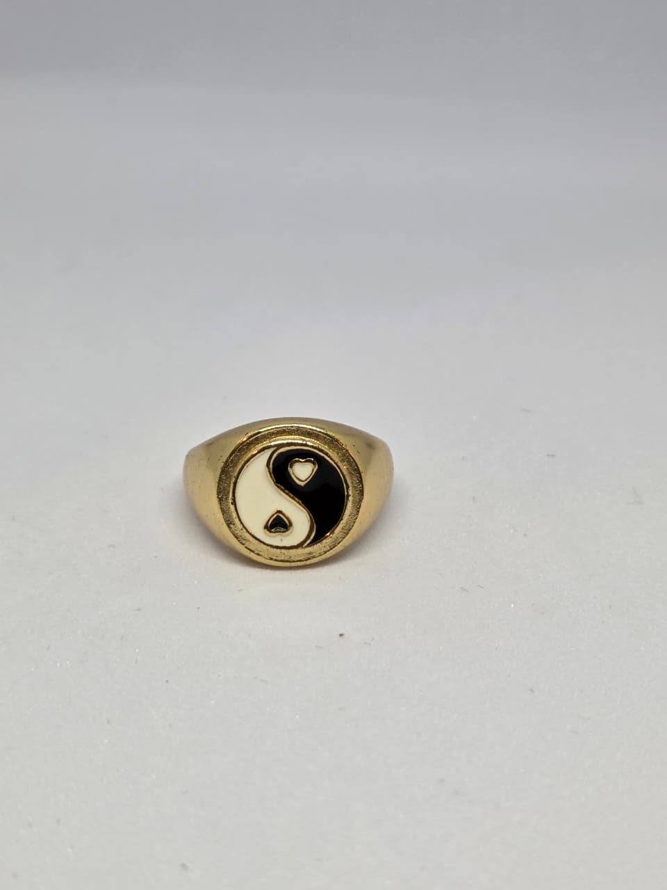 Yin Yang Enamelled Signet Ring