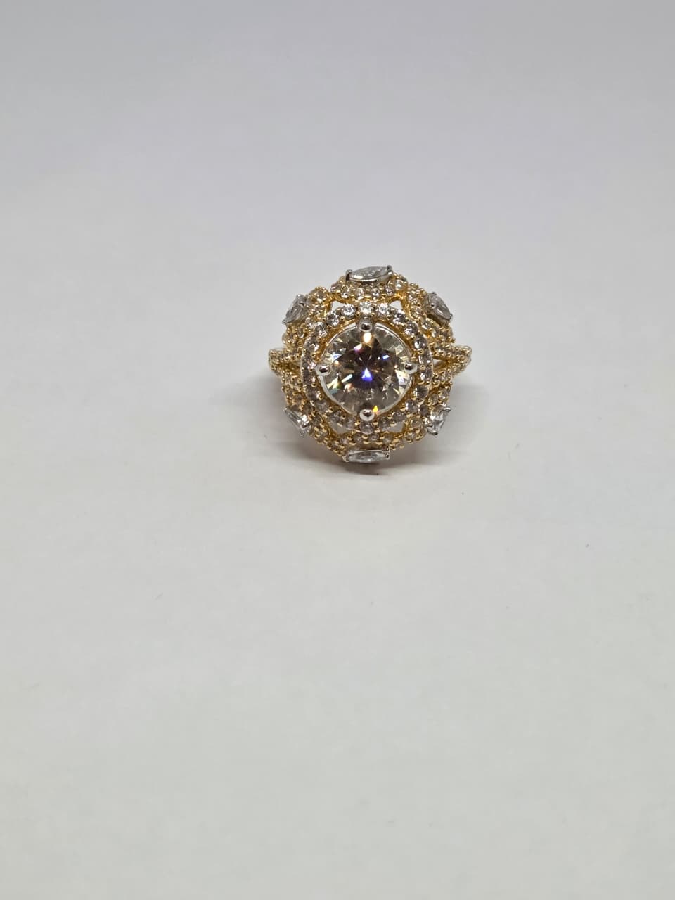 Two Tone Floral Ring