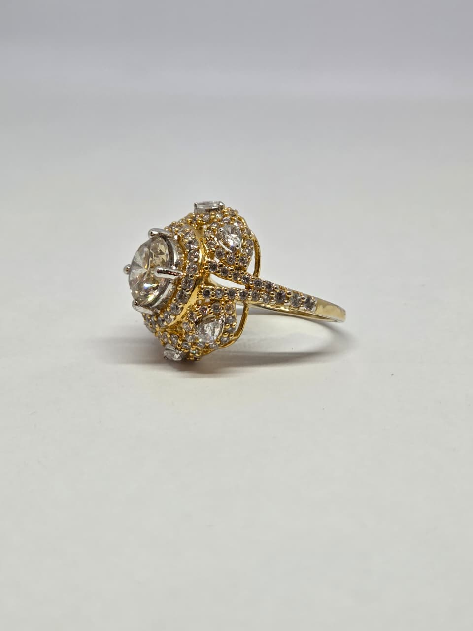 Two Tone Floral Ring