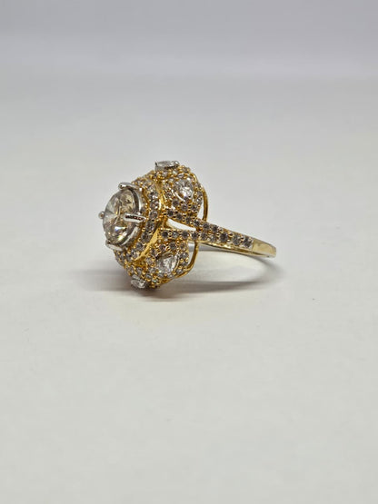 Two Tone Floral Ring