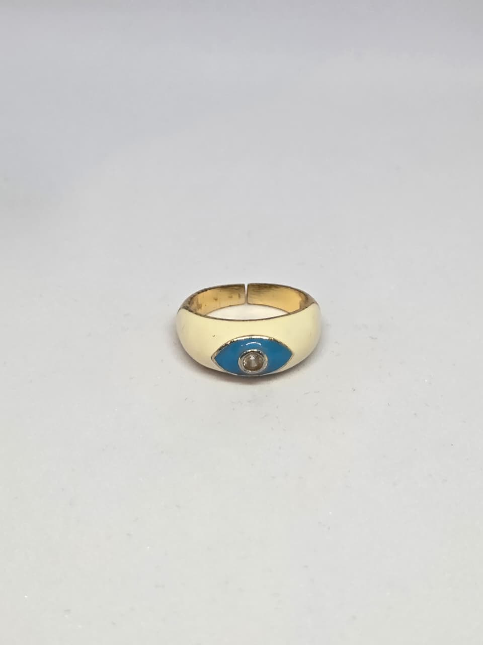 Enamelled Evil Eye Ring
