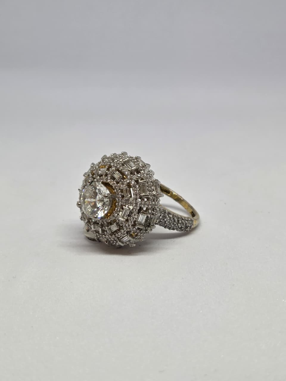 Dome Zircon Studded Ring
