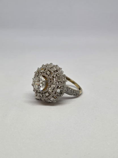 Dome Zircon Studded Ring
