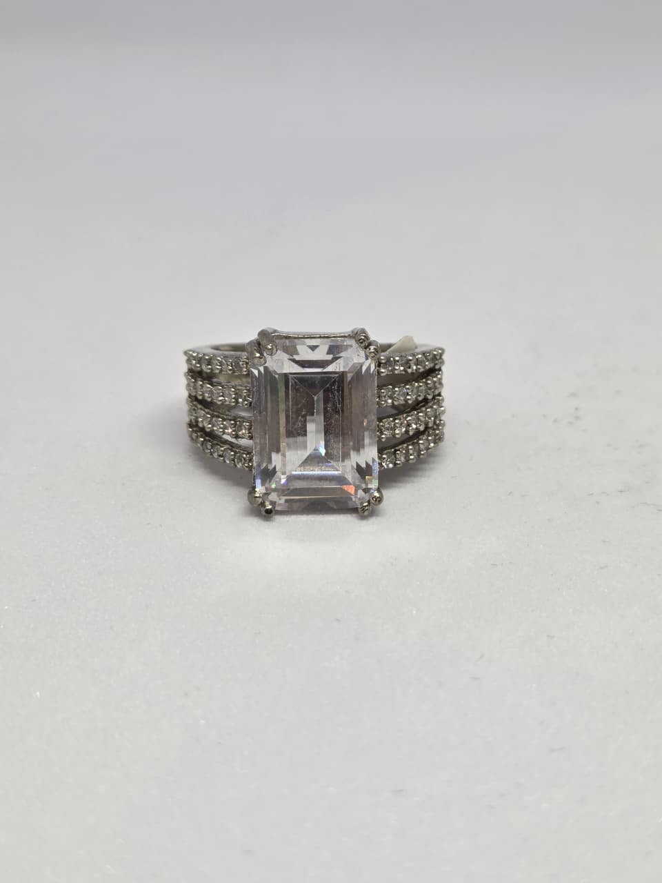 Rectangle Solitaire Zircon Ring