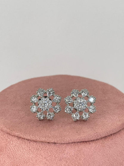 Fuchsia Pink Beaded Zircon Necklace Set