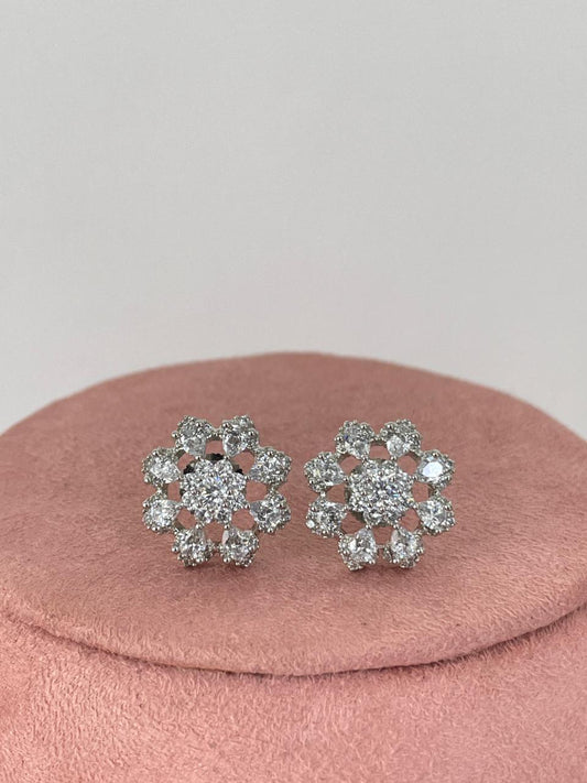 Fuchsia Pink Beaded Zircon Necklace Set