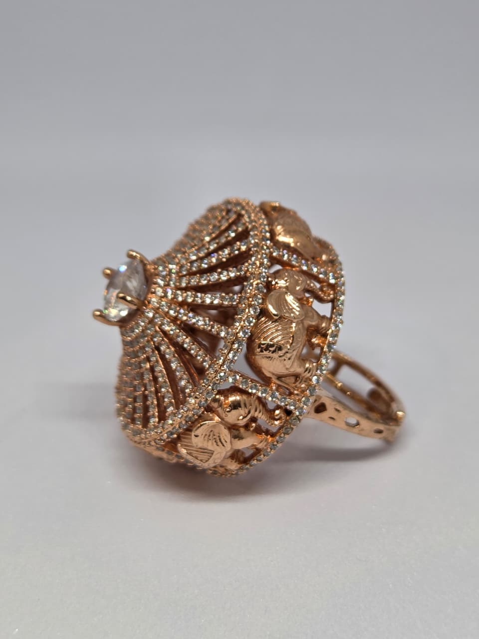 Rose Gold Zircon Ring
