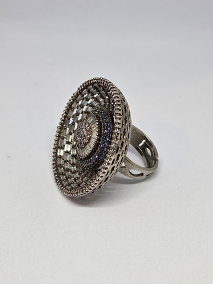 Rose Gold Ring With Premium Zircons
