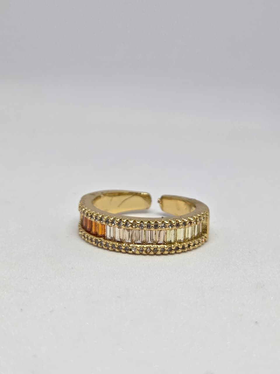 Cascading Shaded Zircon Ring
