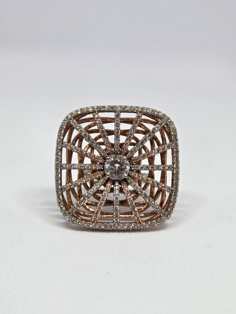 Rose Gold And Zircon Ring