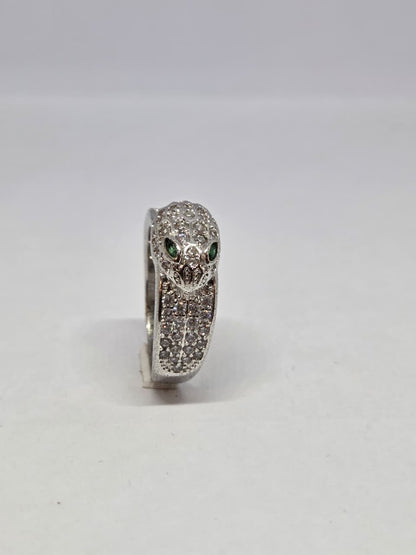 Studded White Finish Ring