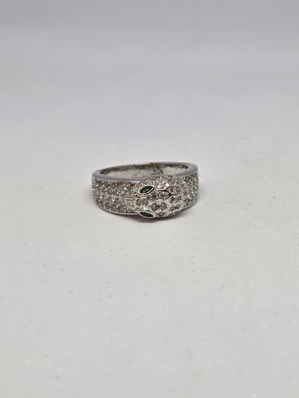 Studded White Finish Ring