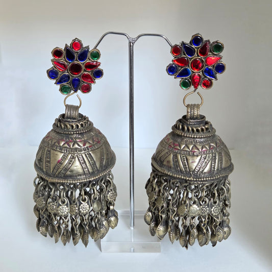 Tribal Oxidised Jhumka Earrings