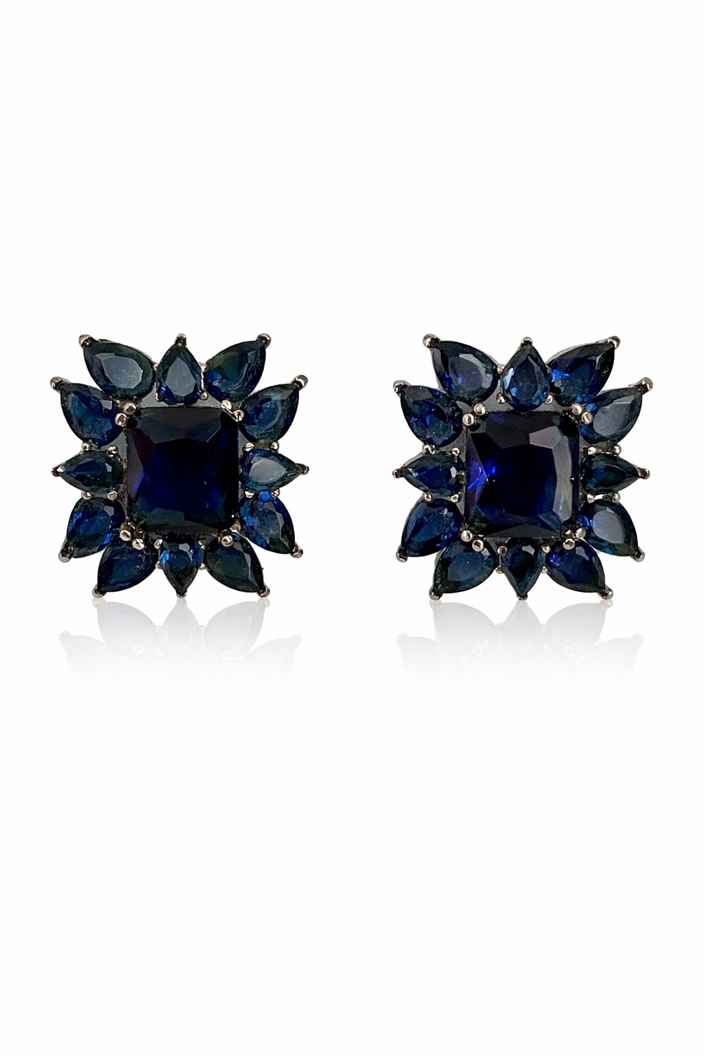 Black Finish Gothic Stone Studs