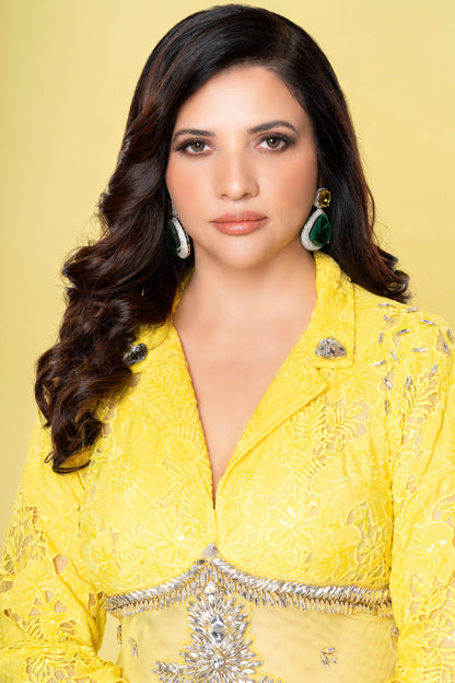 Doublet Dangler Earrings with Stone Details