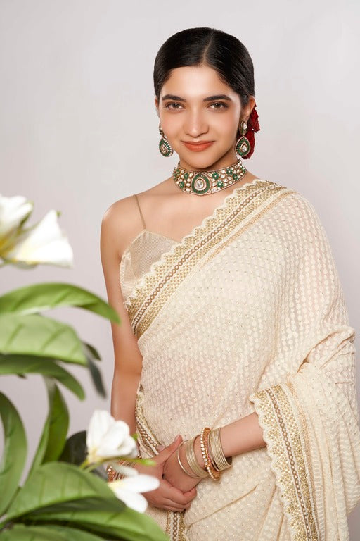 Gold Finish Utsav Choker Set with Stone Accents