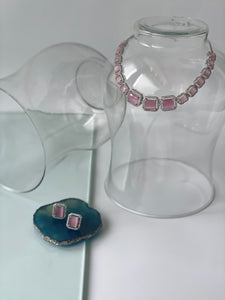 Pink Studded Zircon NecklaceStudio6Jewels