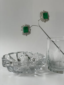 Zircon and Emerald Doublet Stud EarringsStudio6Jewels