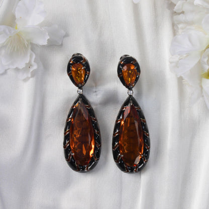 Teardrop Doublet Danglers with EnamelStudio6Jewels